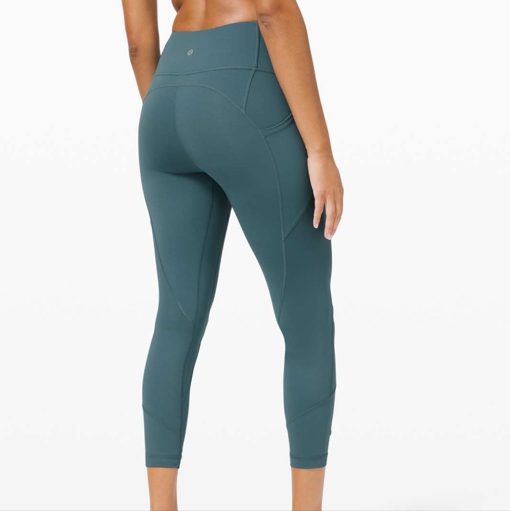 Lululemon All The Right Places Crop Il  23" Desert Teal Sz 4 RARE